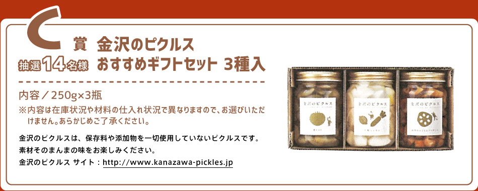 C賞 金沢のピクルス おすすめギフトセット 3種入